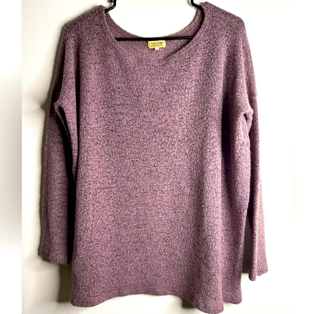 Piko 1988 Pullover Sweater Women’s Dusty Purple lagenlook Long Sleeve Wo…